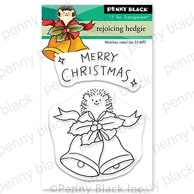 Rejoicing Hedgie Mini - Christmas Clear Stamp