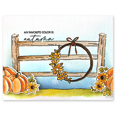 Fall Fence - Clear Stamp
