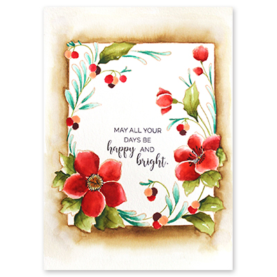 Winter Blooms - Christmas Cling Stamp