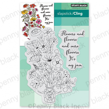 Flowers & Flowers - Cling Rubber Stamp