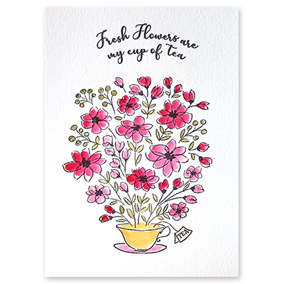 Fresh Bouquet - Cling Stamp Set