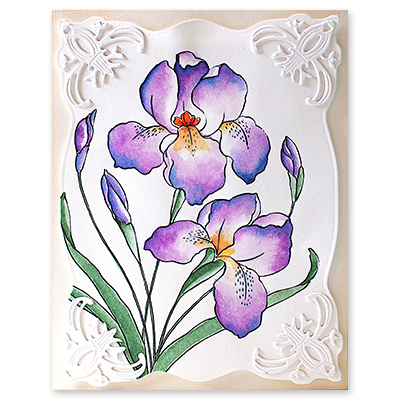 Iris Elegance - Cling Stamp