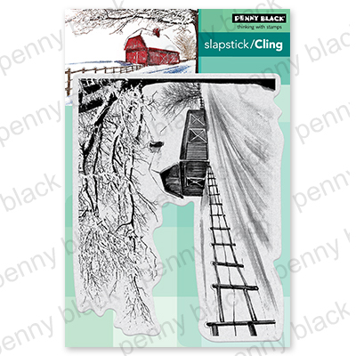 Winter Barn - Cling Rubber Stamp
