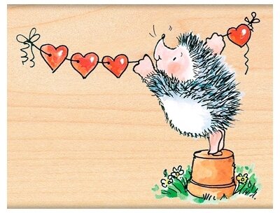 Banner Of Love - Wood Mounted Rubber Stamp