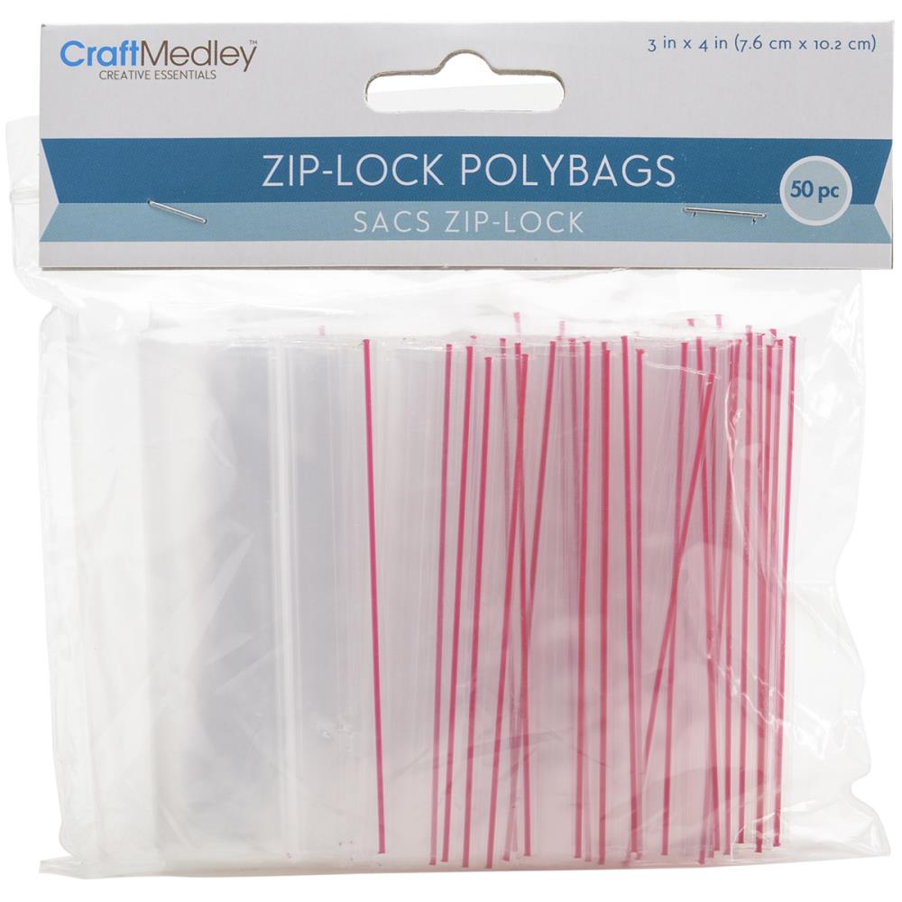 Clear Ziplock Polybags - 50/Pkg