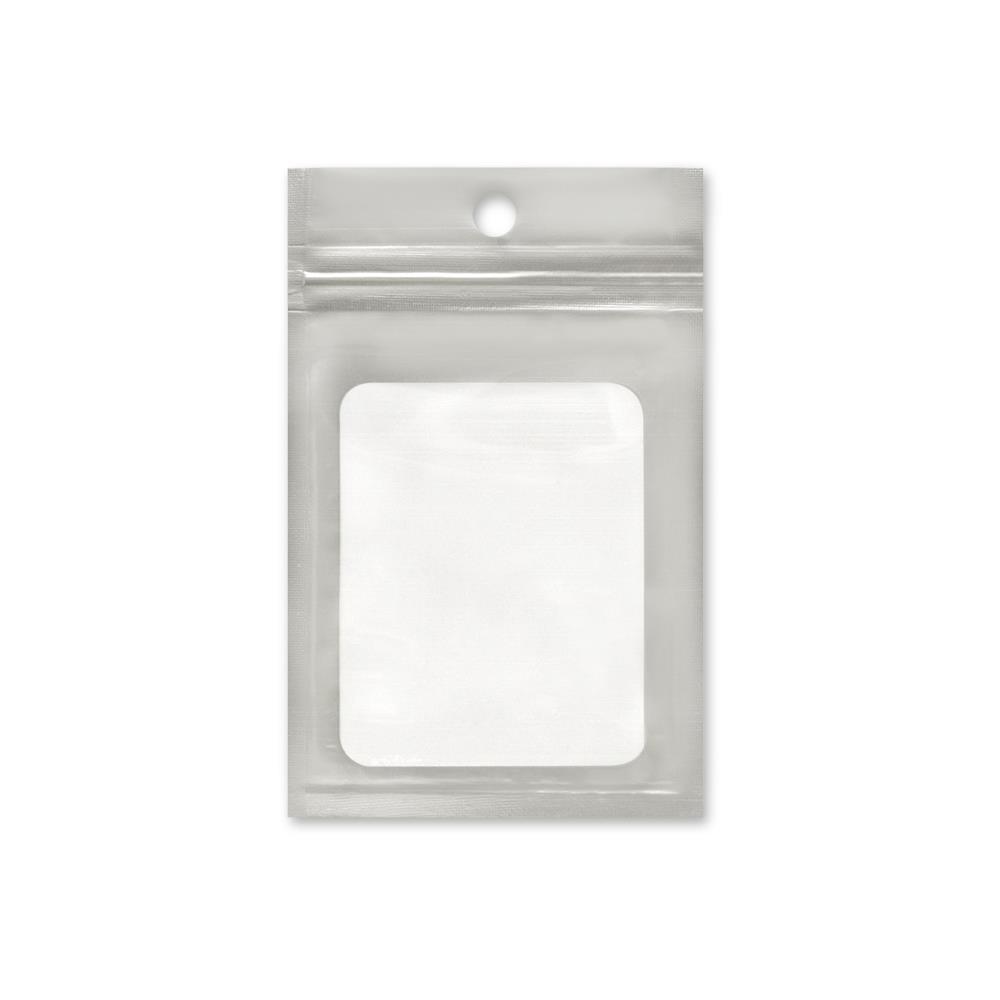 Silver Zip-Lock Laminated Pouches with Window - Pack of 10