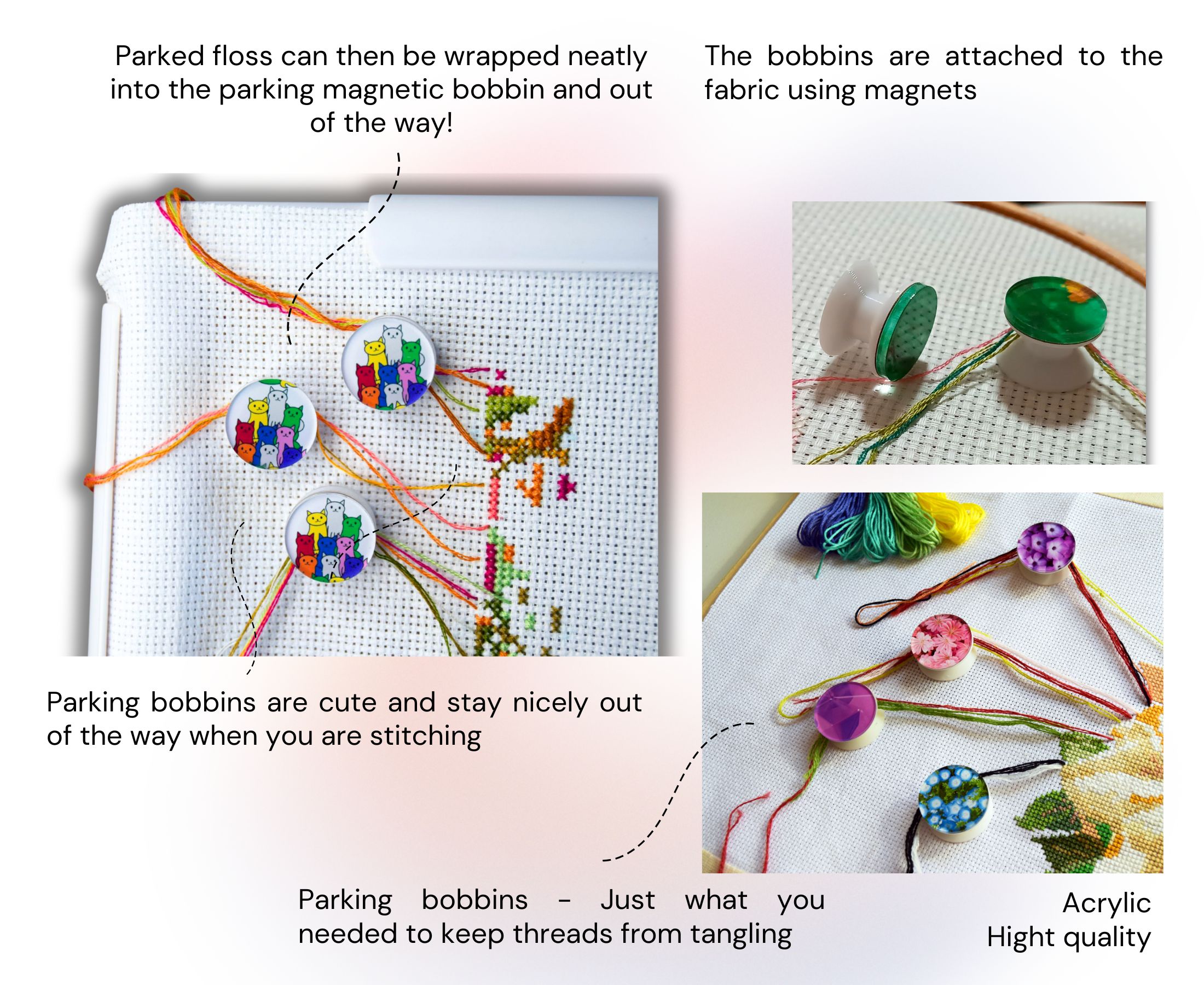 Flowers (2pcs) - Parking Bobbins