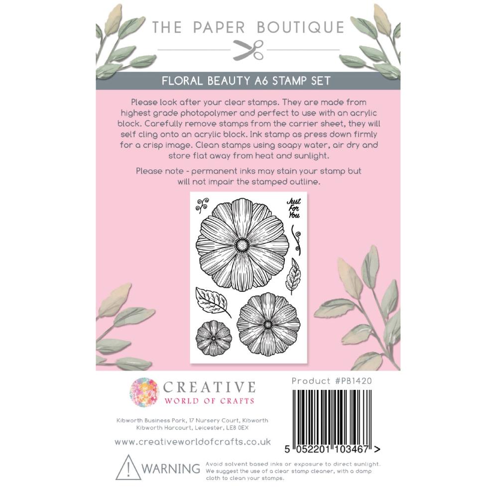 Floral Blooms - A6 Clear Stamp