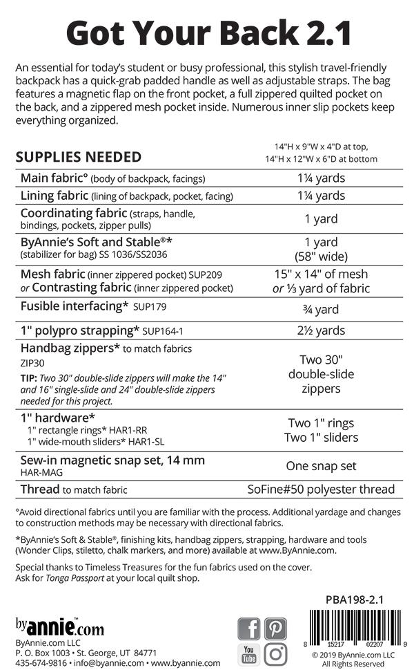 Got Your Back 2.1 - Quilt Pattern