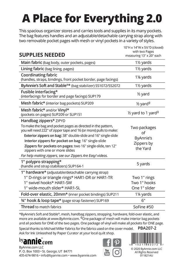 A Place For Everything 2.0 - Sewing Pattern