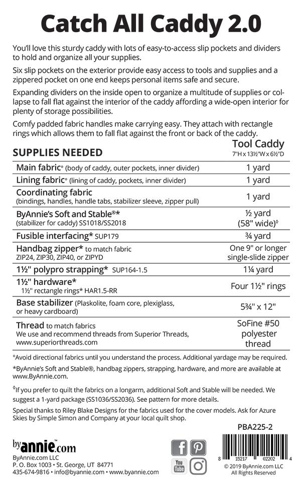 Catch All Caddy 2.0 - Sewing Pattern