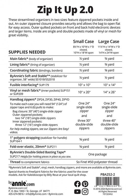 Zip It Up 2.0 - Sewing Pattern