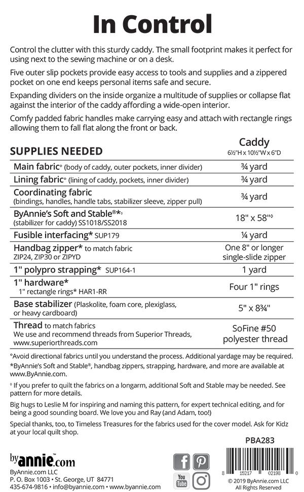 In Control - Sewing Pattern