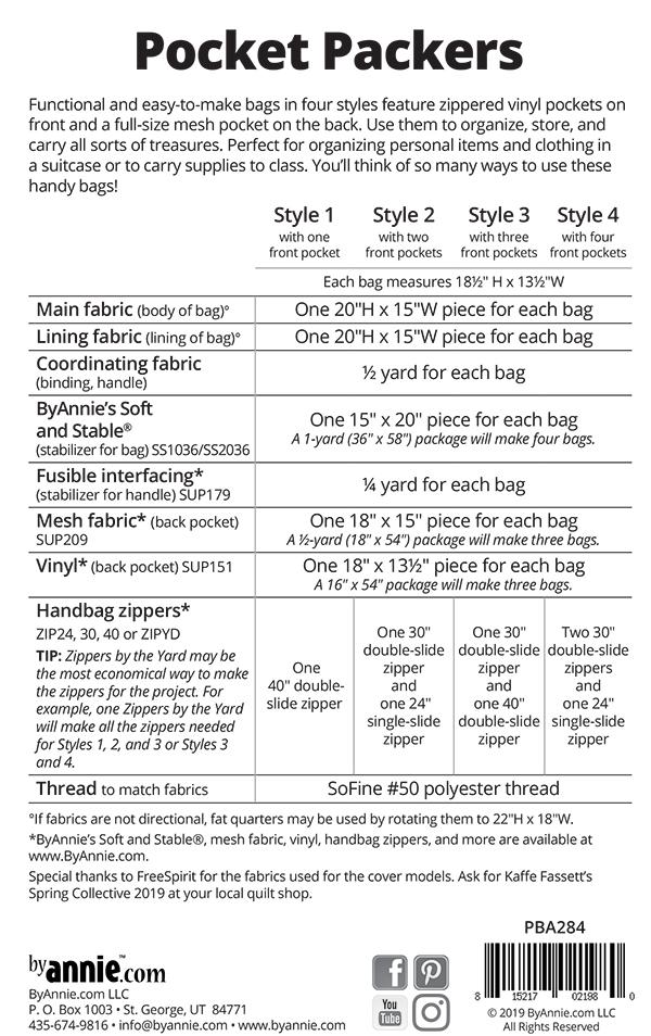 Pocket Packers - Quilt Pattern