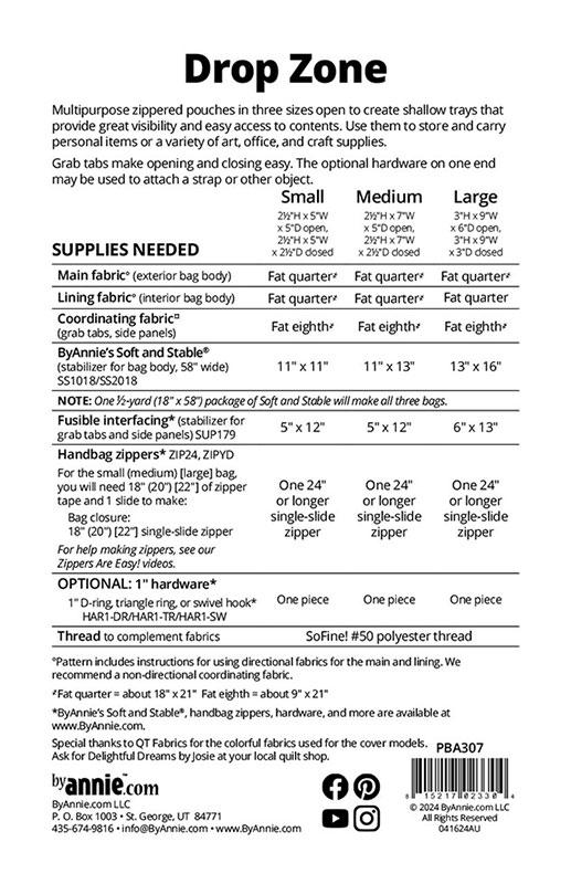 Drop Zone - Sewing Pattern