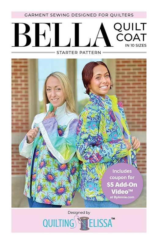Bella Quilt Coat - Quilt Pattern, zoomed in. Select this picture to zoom back out.