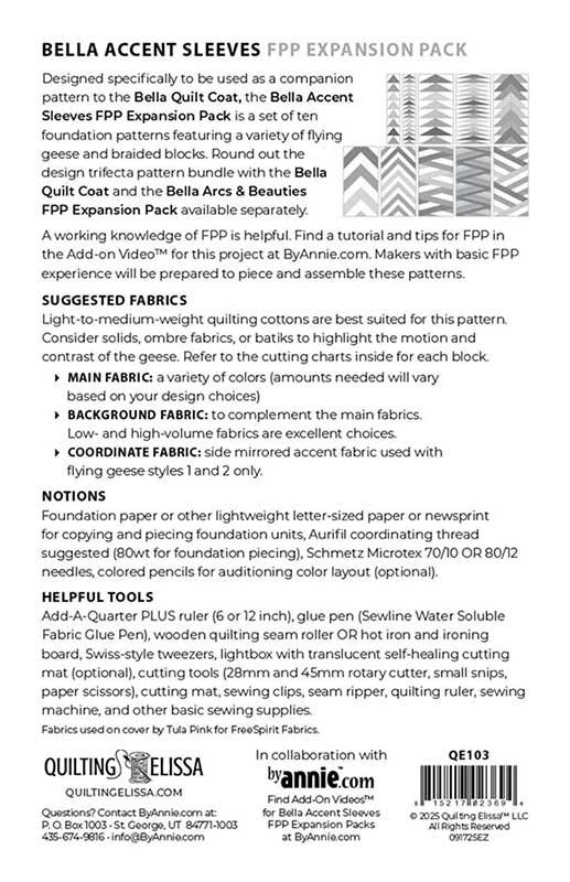 Bella Accent Sleeves - Quilt Coat Pattern Book