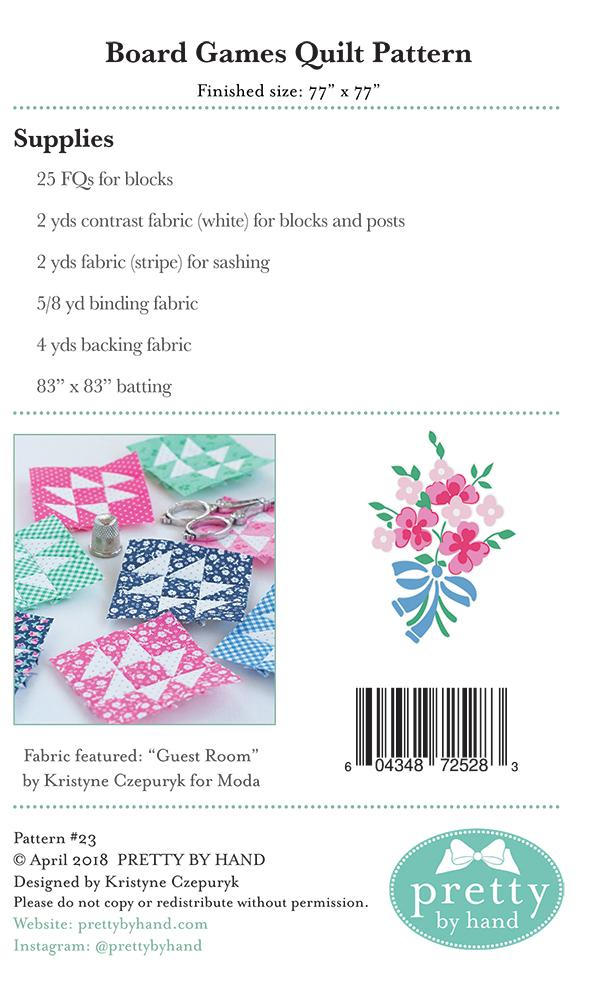 Board Games - Quilt Pattern