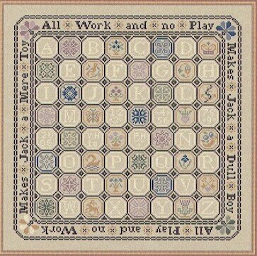 Quaker Game Board - Cross Stitch Pattern