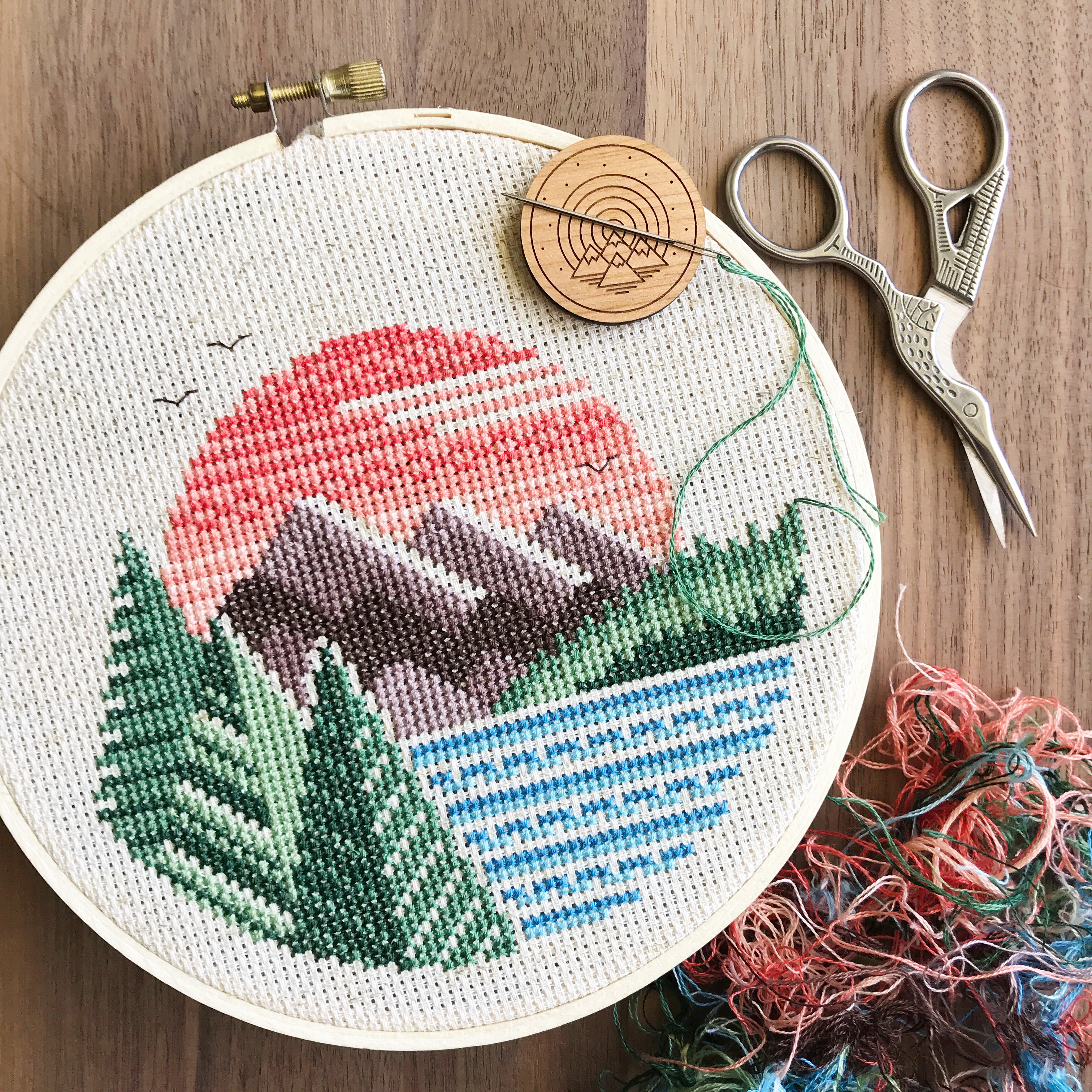 Cordillera - Cross Stitch Pattern, different perspective #1, zoomed in. Select this picture to zoom back out.