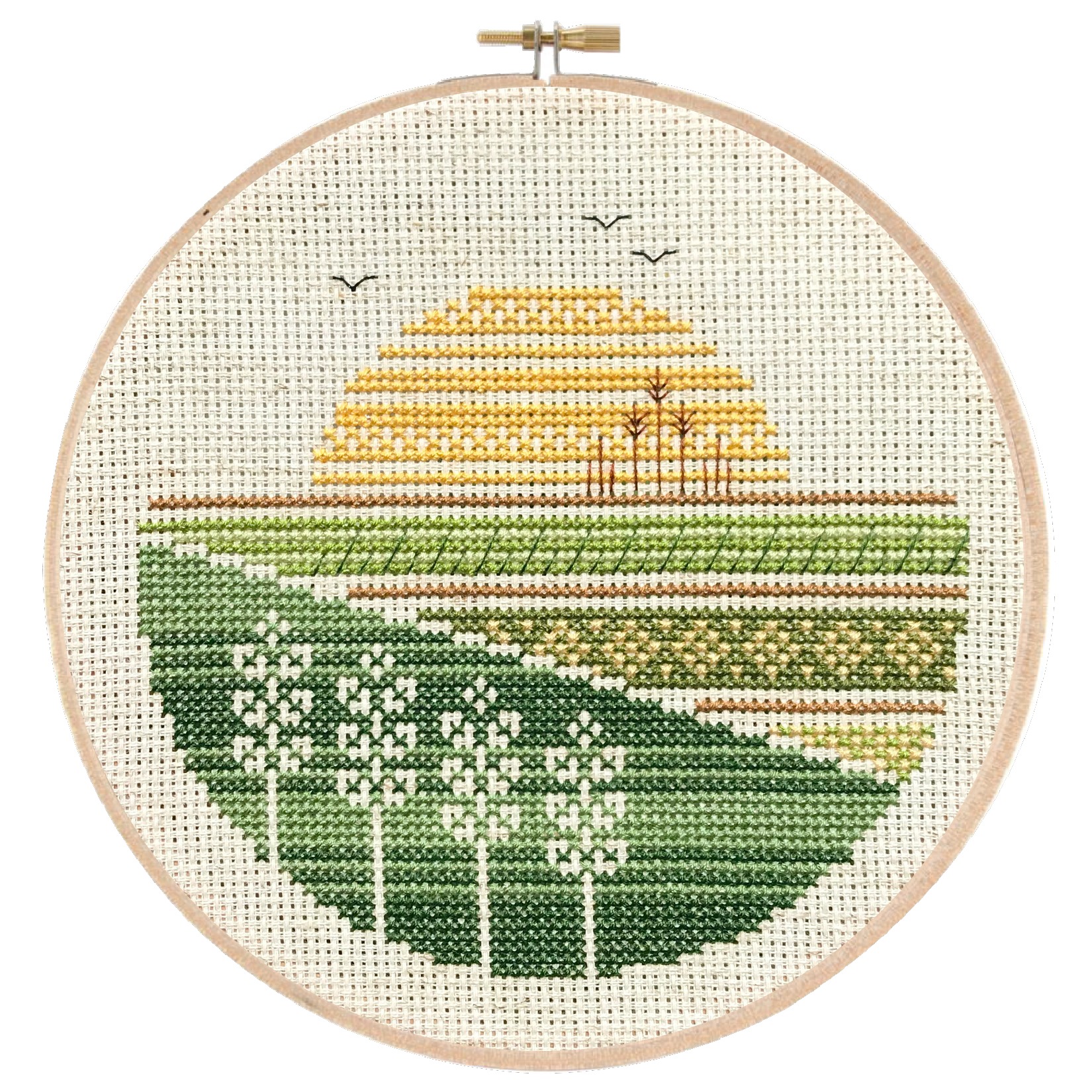 Great Plains - Cross Stitch Pattern, zoomed in. Select this picture to zoom back out.