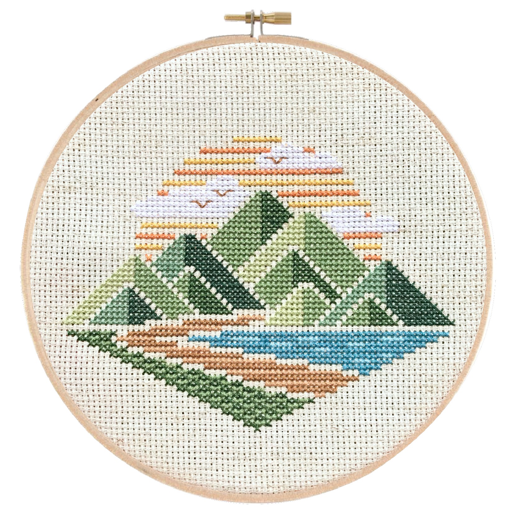 Hiking Trail - Cross Stitch Pattern, zoomed in. Select this picture to zoom back out.