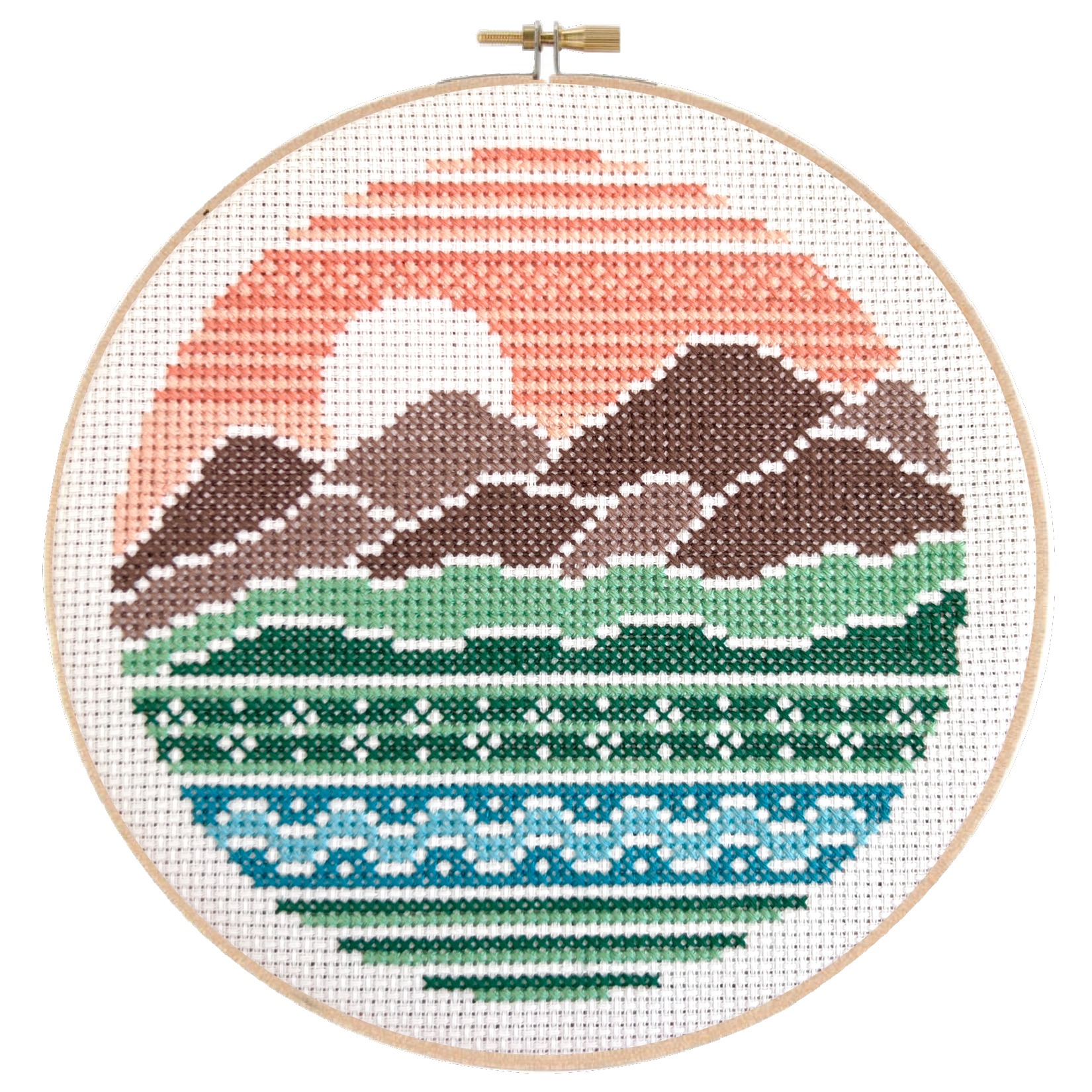 Sierra - Cross Stitch Pattern, zoomed in. Select this picture to zoom back out.