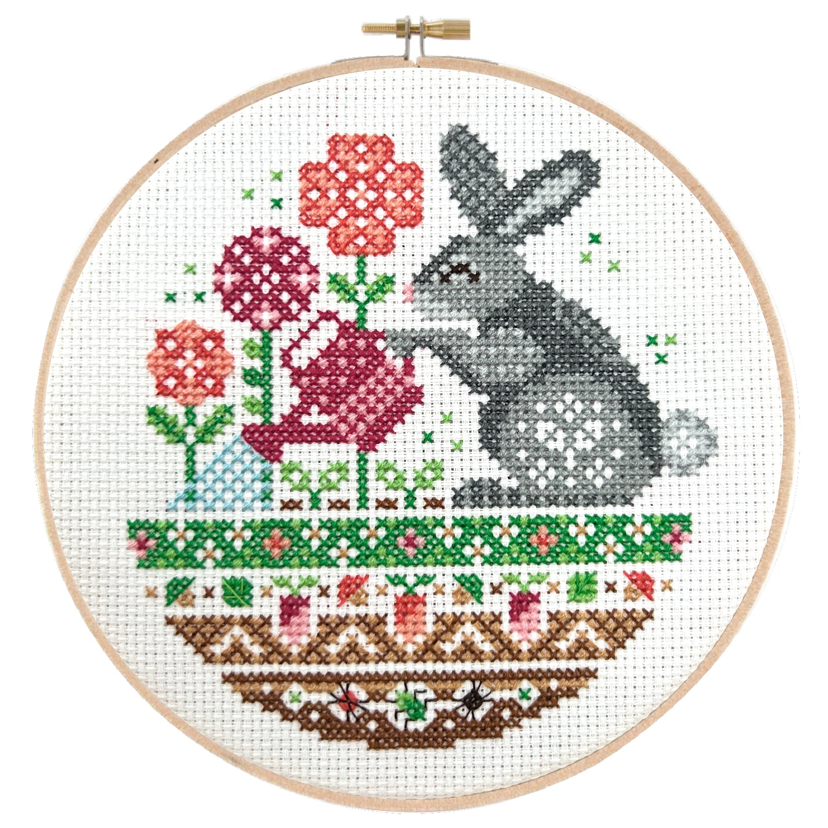 Mr Green Thumb - Cross Stitch Pattern, zoomed in. Select this picture to zoom back out.