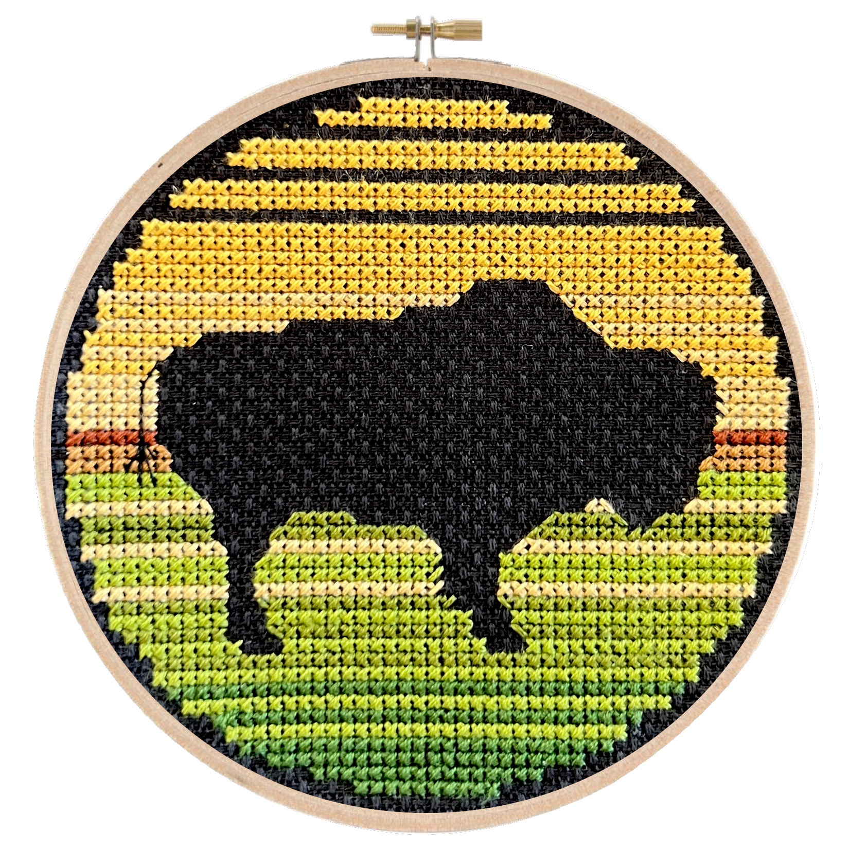 Bison - Cross Stitch Pattern, zoomed in. Select this picture to zoom back out.