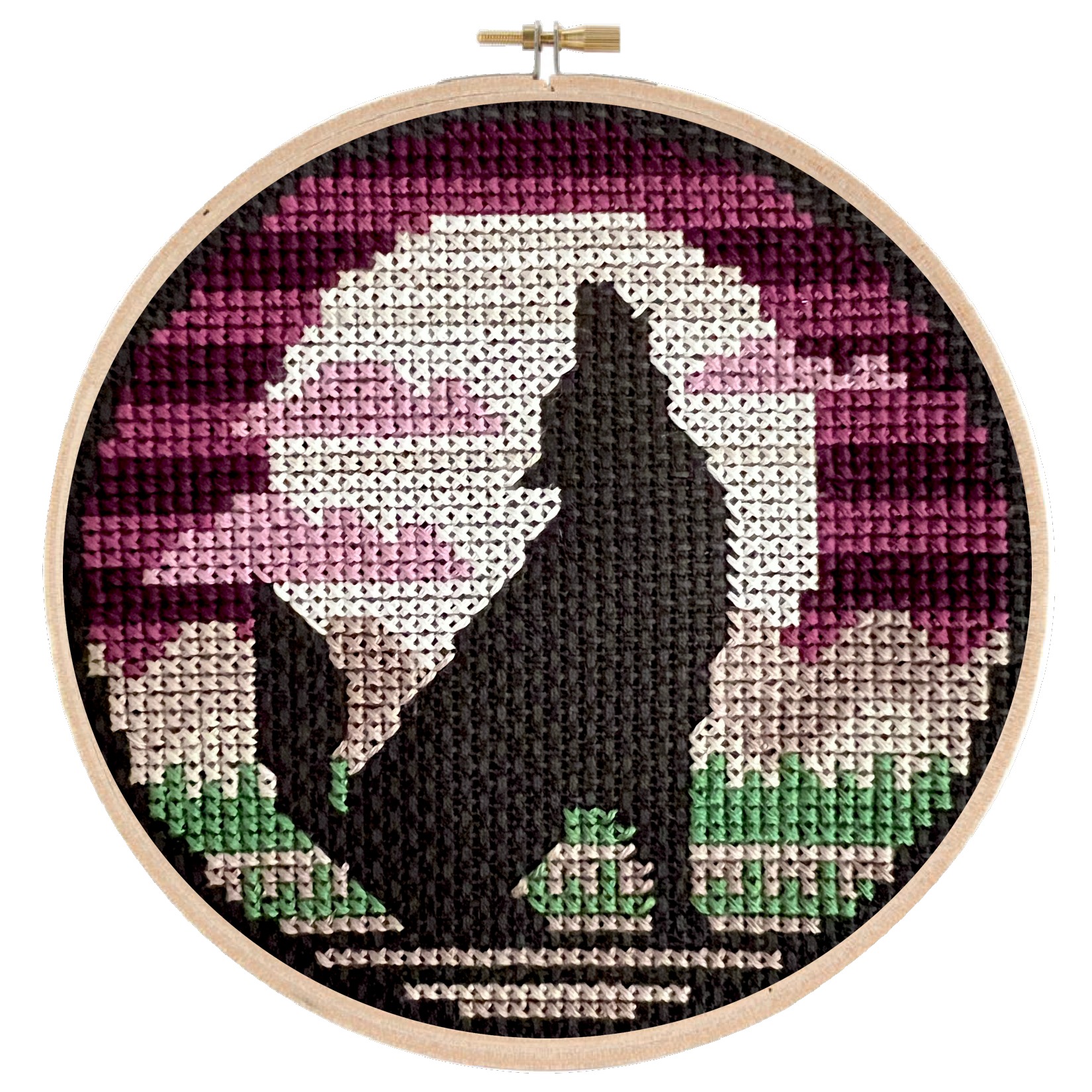 Wolf - Cross Stitch Pattern, zoomed in. Select this picture to zoom back out.