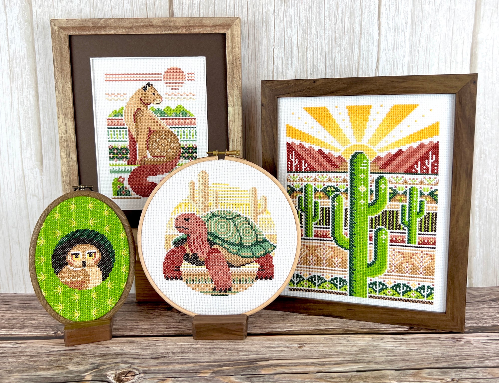 Sonoran Desert - Cross Stitch Book, different perspective #1, zoomed in. Select this picture to zoom back out.