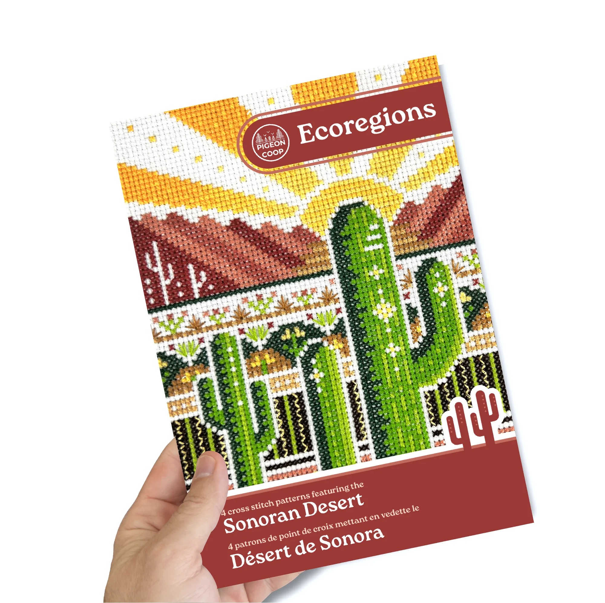 Sonoran Desert - Cross Stitch Book, different perspective #2, zoomed in. Select this picture to zoom back out.