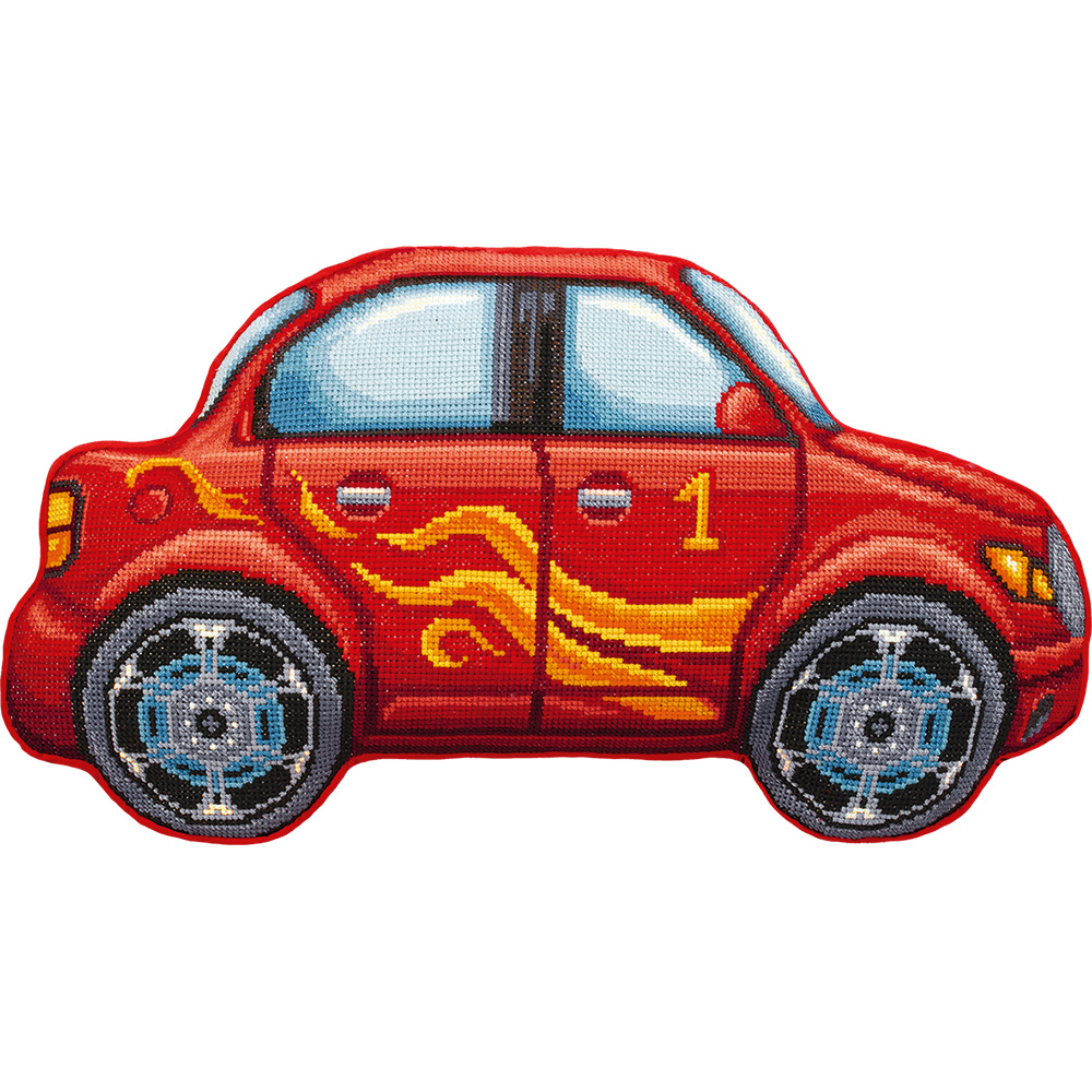 Red Car (Cushion Front) - Cross Stitch Kit