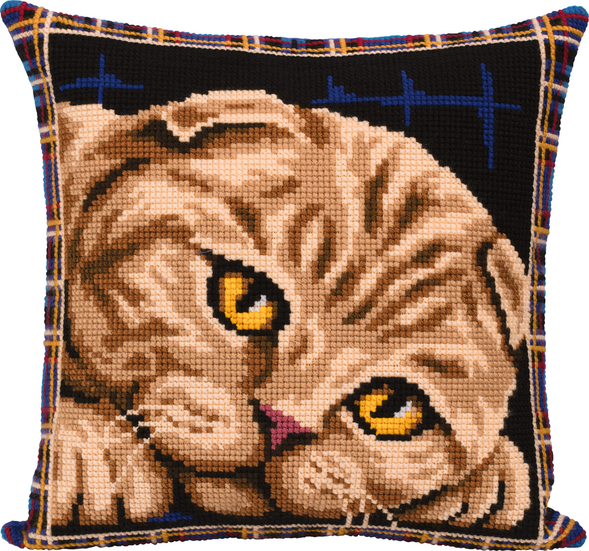 Scottish Fold Cat (Cusion Front) - Cross Stitch Kit
