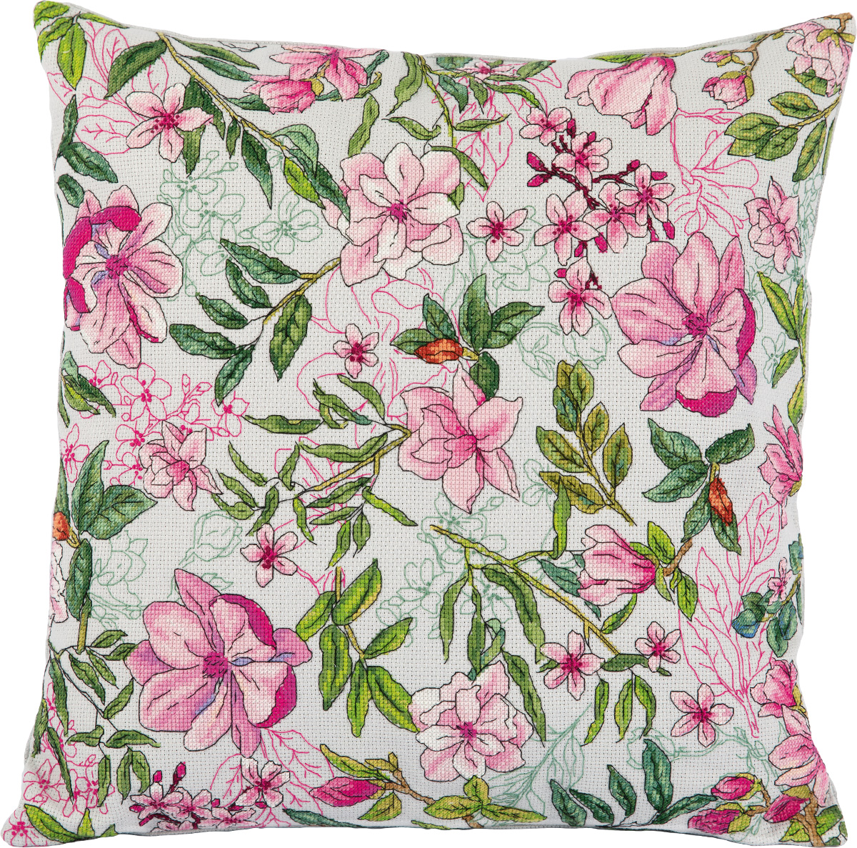 Magnolia Cushion Front - Cross Stitch Kit