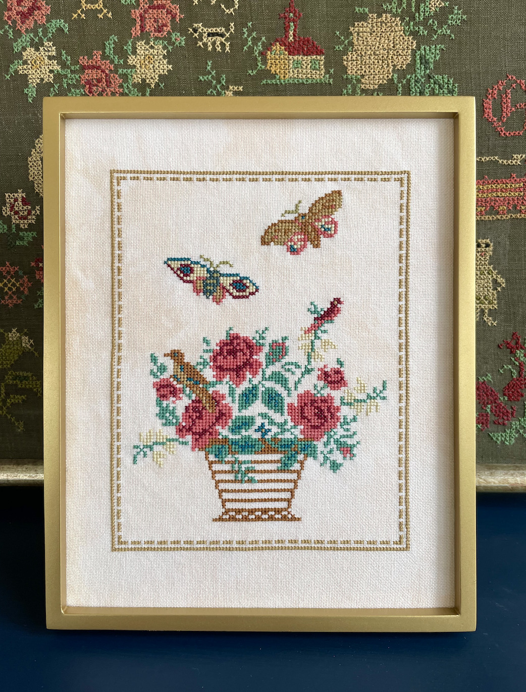 Victorian Samplings - Cross Stitch Pattern, different perspective #1, zoomed in. Select this picture to zoom back out.