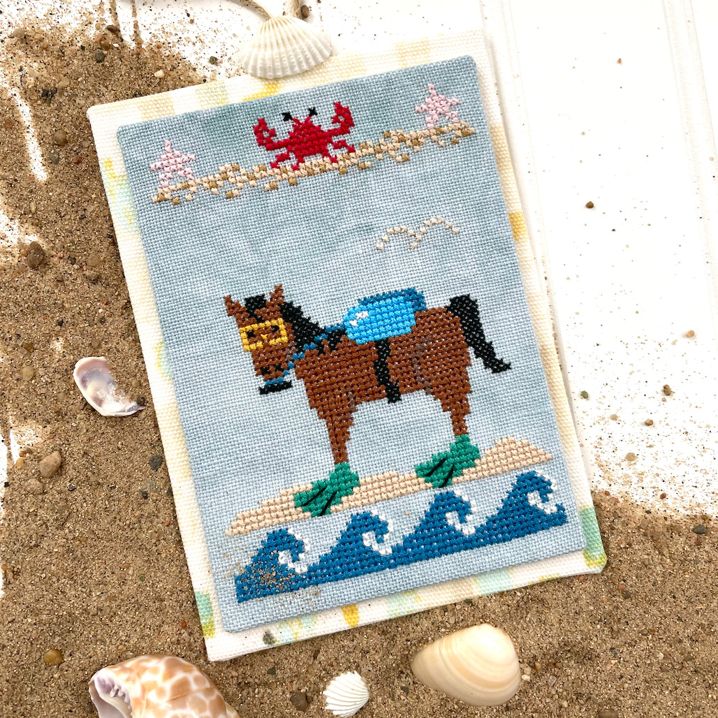 Scuba Stallion - Beach Day - Cross Stitch Pattern