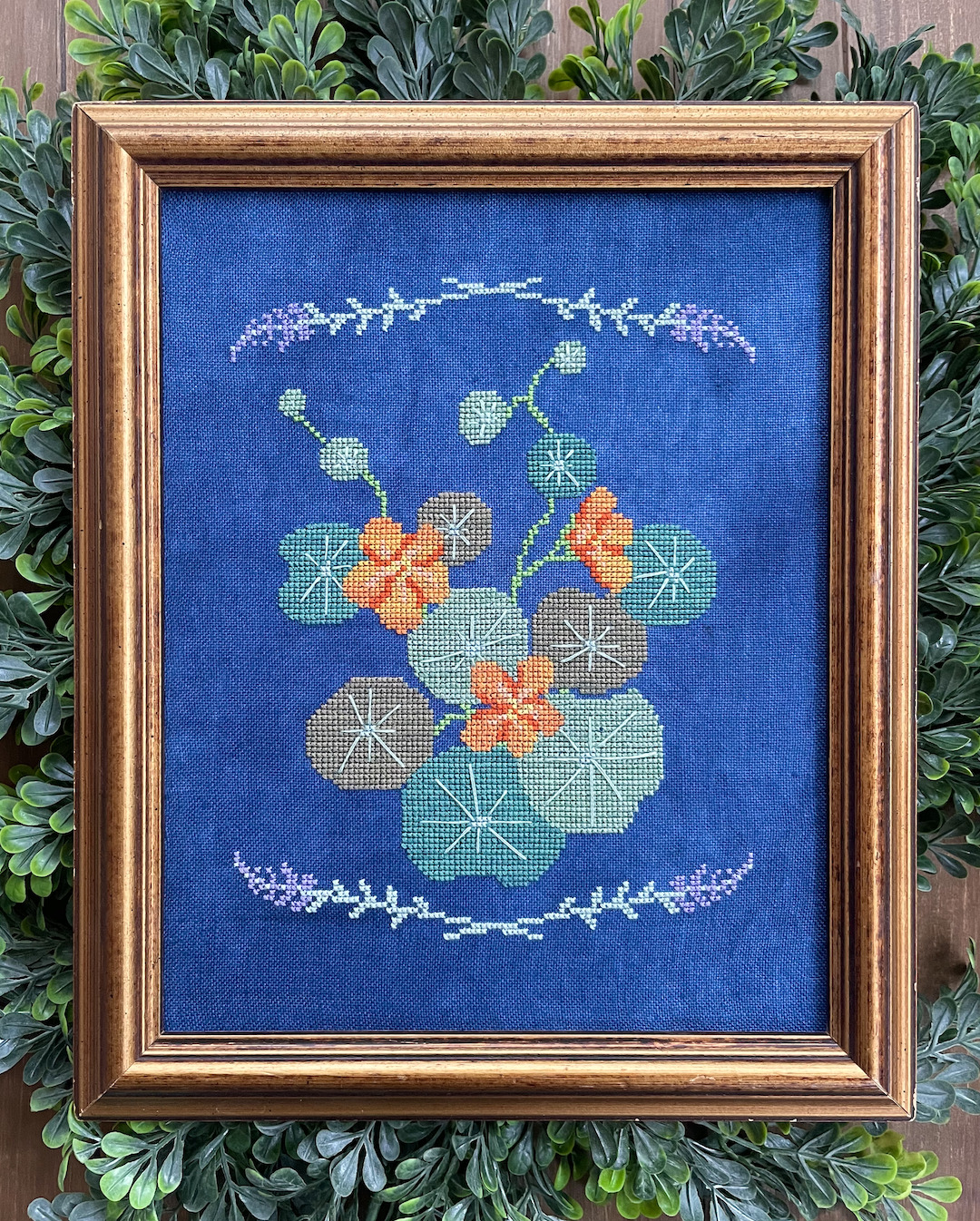 Botanical Study No. 3: Nasturtiums - Cross Stitch Pattern