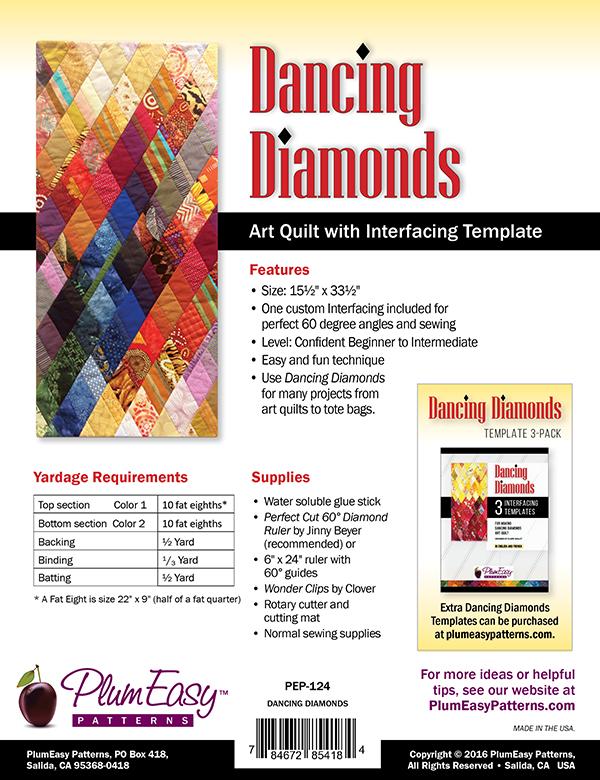 Dancing Diamonds Art Quilt - Quilt Pattern