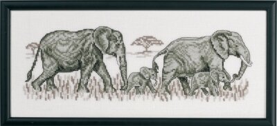 Elephants - Cross Stitch Kit