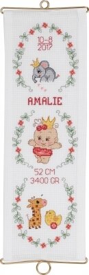 Girl Birth Announcement - Cross Stitch Kit