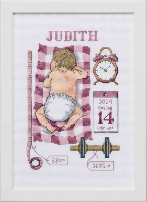 Judith Birth Announcement - Cross Stitch Kit