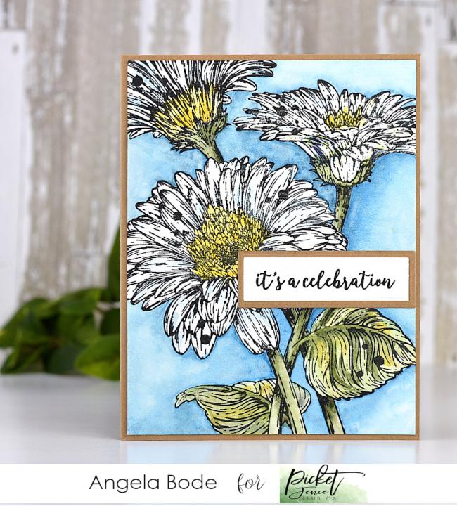 Wild Daisies - Stamp Set, different perspective #2, zoomed in. Select this picture to zoom back out.