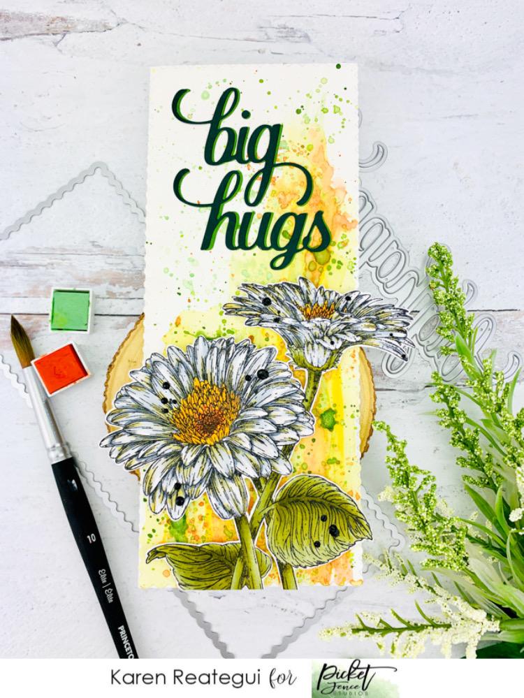 Wild Daisies - Stamp Set, different perspective #5, zoomed in. Select this picture to zoom back out.