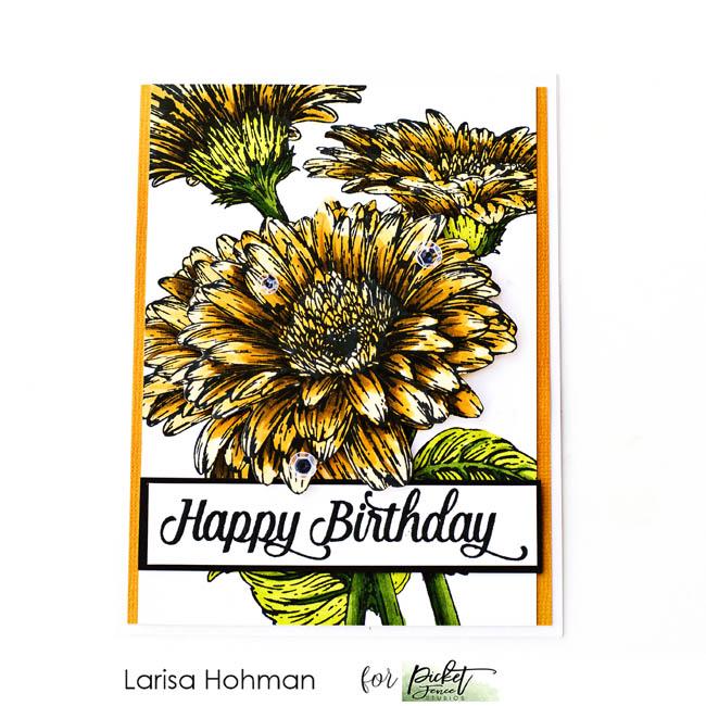 Wild Daisies - Stamp Set, different perspective #6, zoomed in. Select this picture to zoom back out.