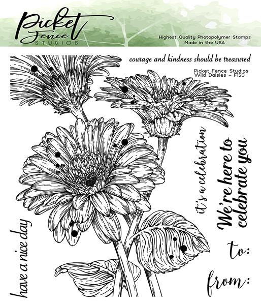 Wild Daisies - Stamp Set, zoomed in. Select this picture to zoom back out.