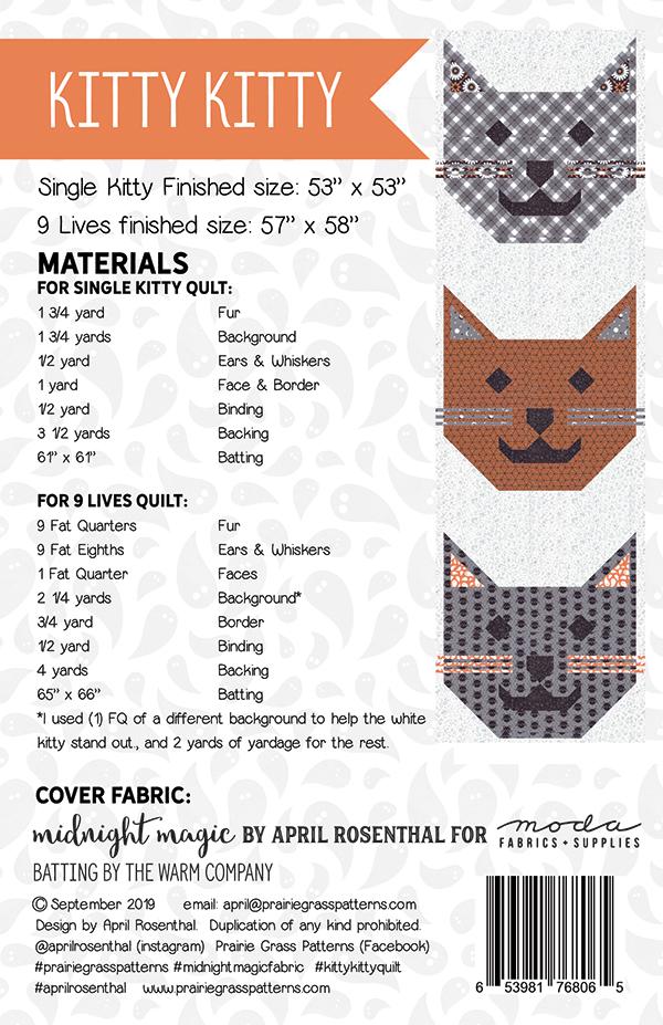 Kitty Kitty - Quilt Pattern