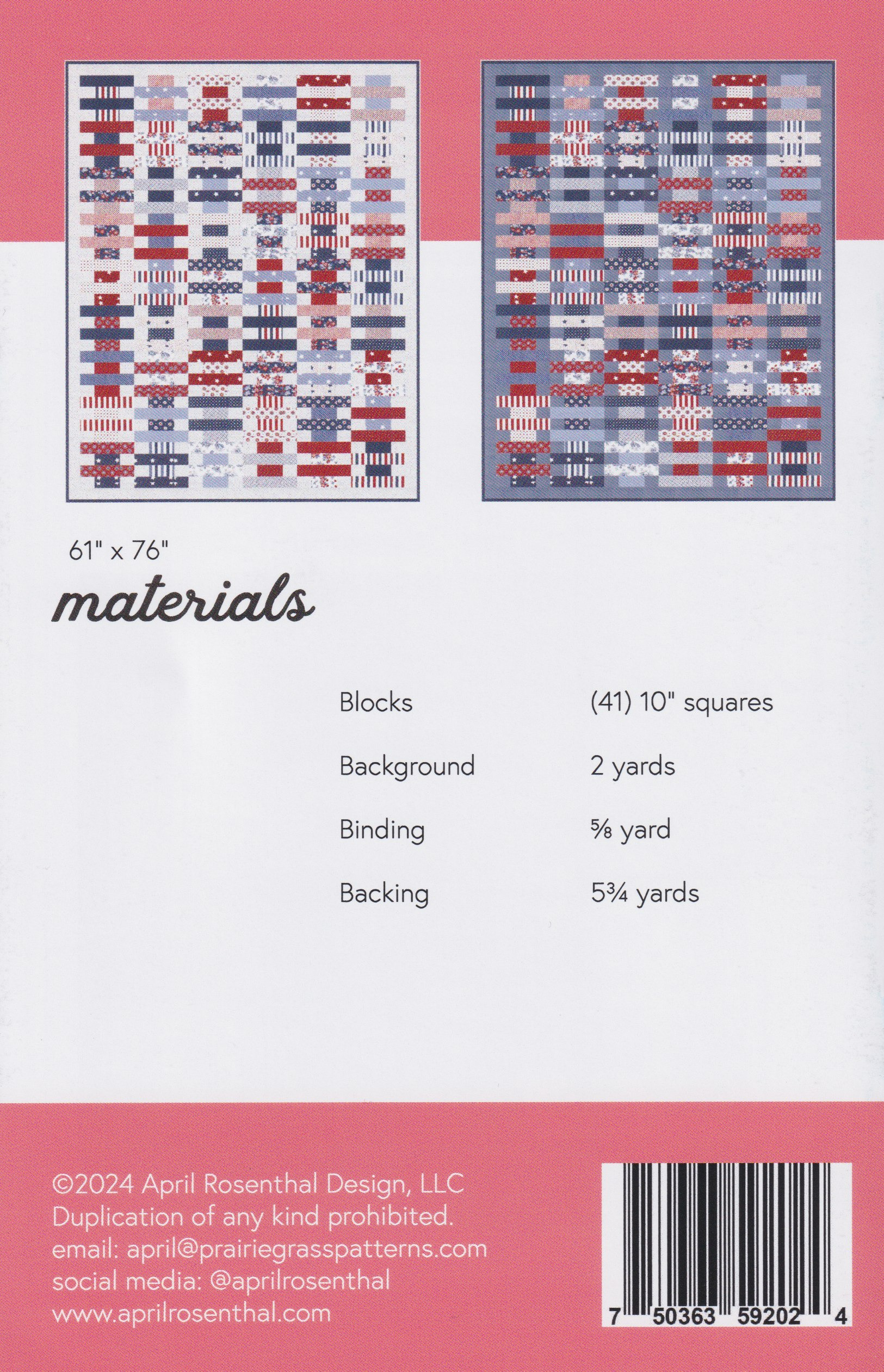 Pioneer Day - Quilt Pattern