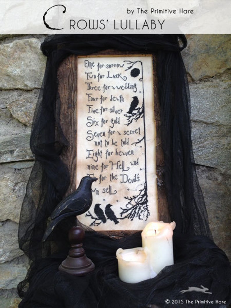 Crows' Lullaby - Halloween Cross Stitch Pattern