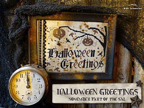 Halloween Greetings - Cross Stitch Pattern